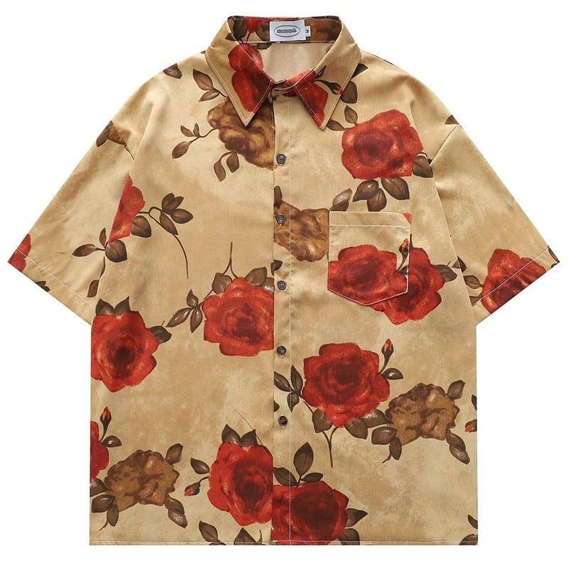 Retro floral shirt 3166