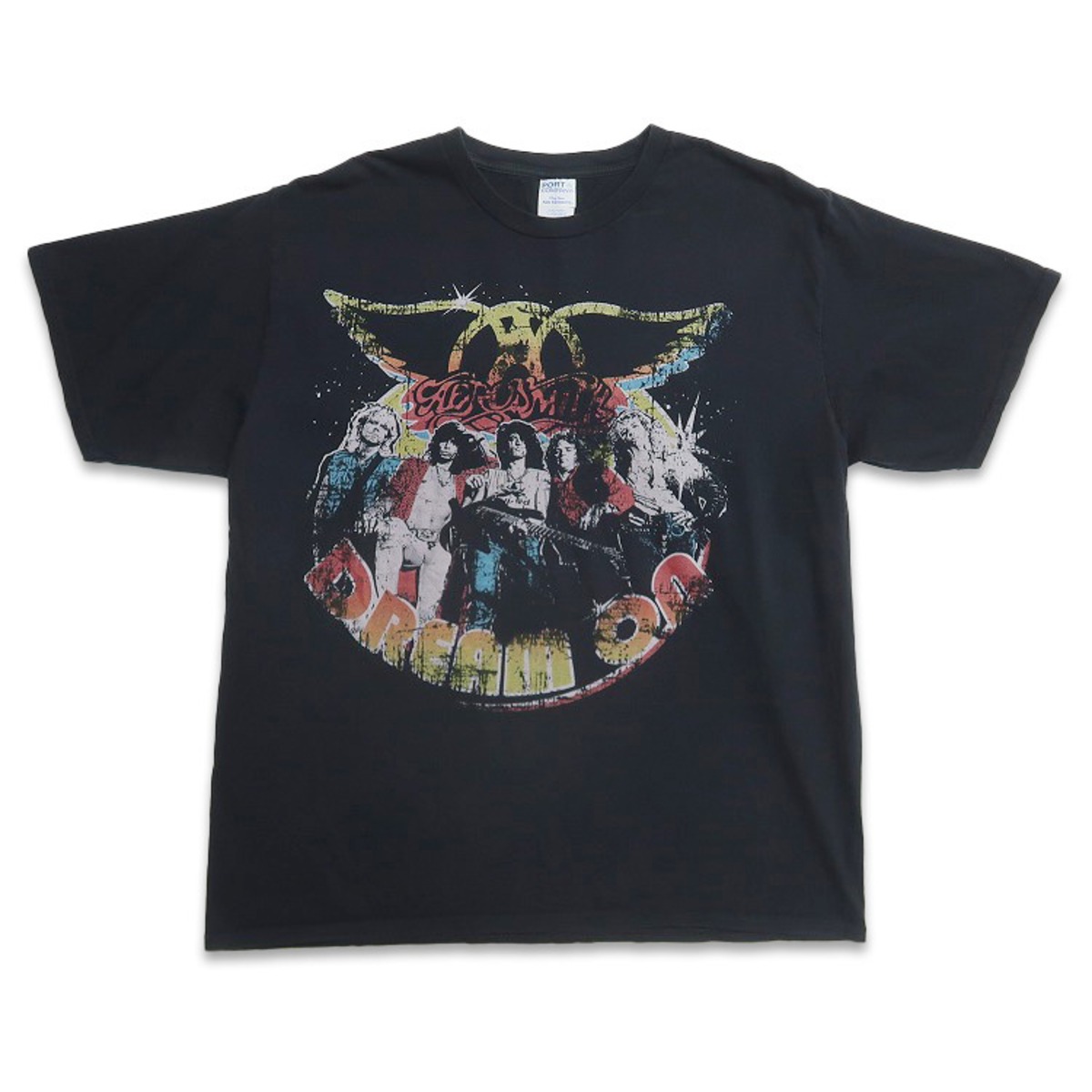 古着 AEROSMITH エアロスミス バンドTシャツ プリントTシャツ ブラック 