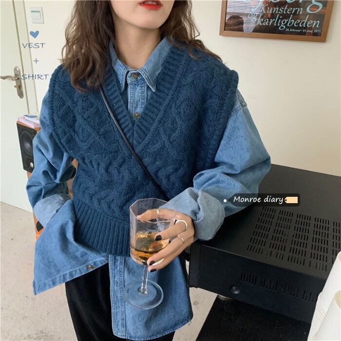 スプリングニットセーター シャツ レディース レッド 春物 モンロー22986686766