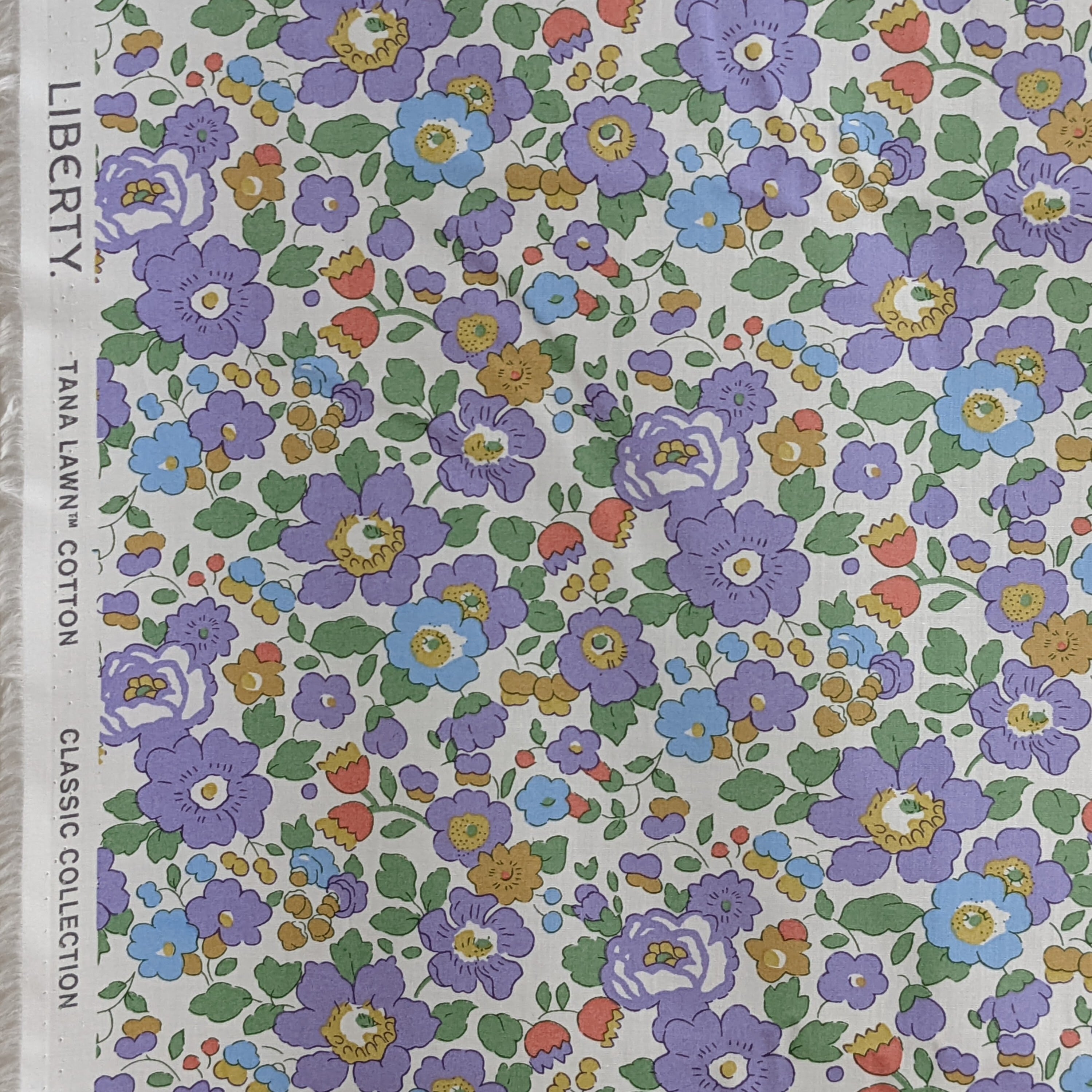 ◆輸入 リバティ LIBERTY タナローン Betsy Purple ベッツィ パープル 約130×50cm(Classic Collection)