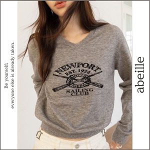 front logo knit pullover 14789
