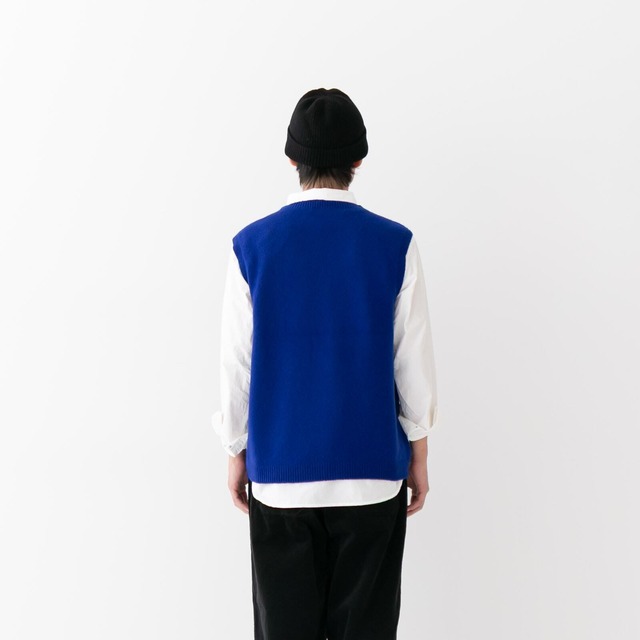 リネン RINEN 2/15ウール天竺編み(ホールガーメント) ベスト(R17680)全4色