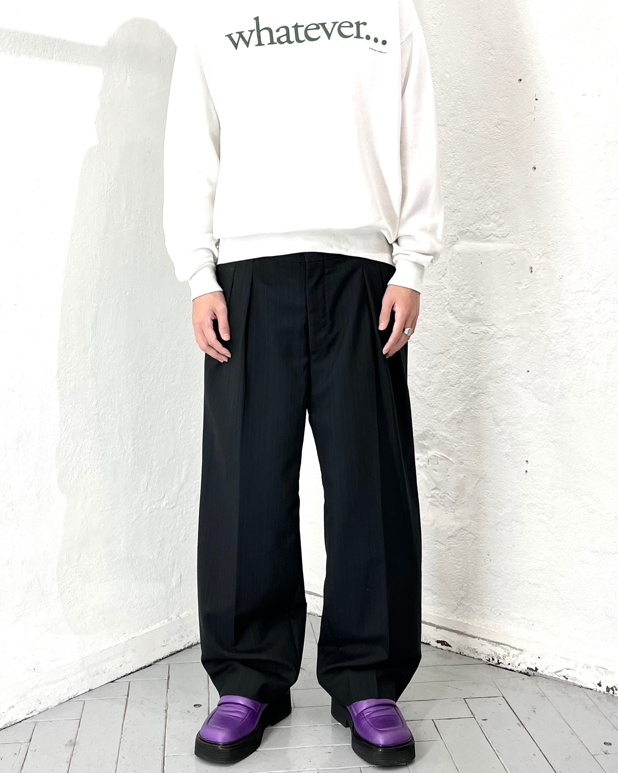 ~00s Baronet 2tac Striped Wool Slacks