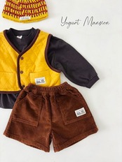 韓国子供服 / 26Autumn / 〖取寄〗Yogurt Mansion / カラメルベスト / キッズ服 *XS~JM*