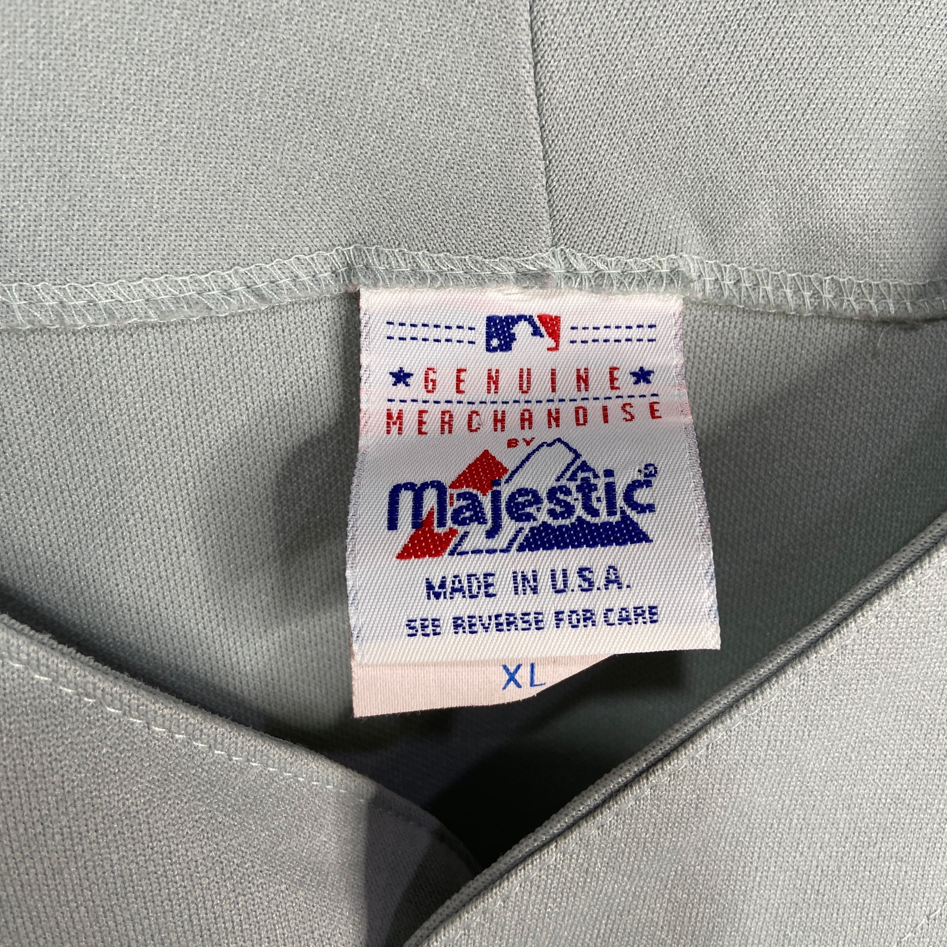 90s USA製 majestic ベースボールシャツ フィリーズ グレー XL | 古着