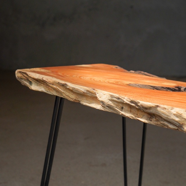 朽ちた欅の一枚板　コーヒーテーブル（高さ・カラー変更無料）