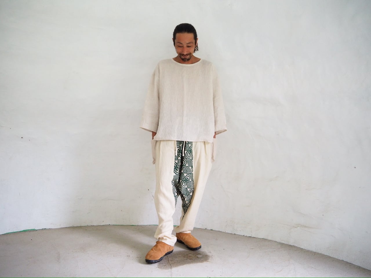 Hemp×Organic cotton /サルエルパンツ | isica 〜 心を緩め、暮らしを
