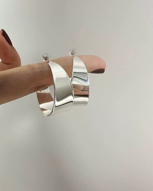 ワイドフープピアス 2col A0409