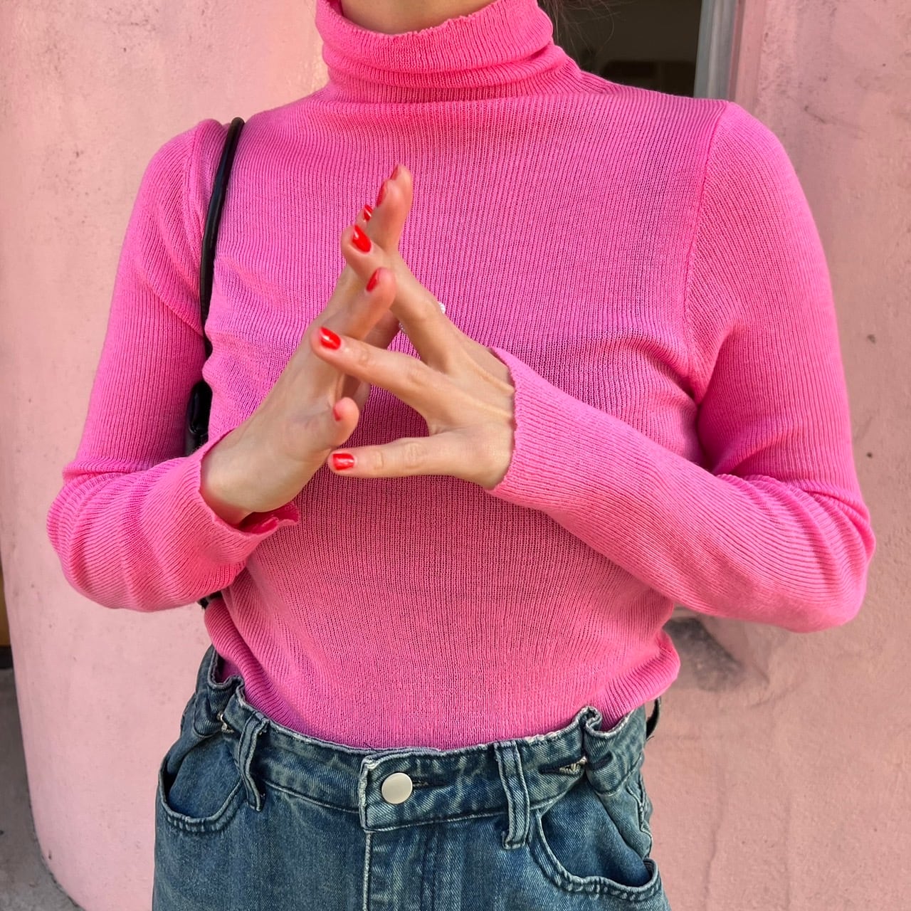 ビビッドカラーシアーニットタートルネック_LN01871 | lanan(ラナン)