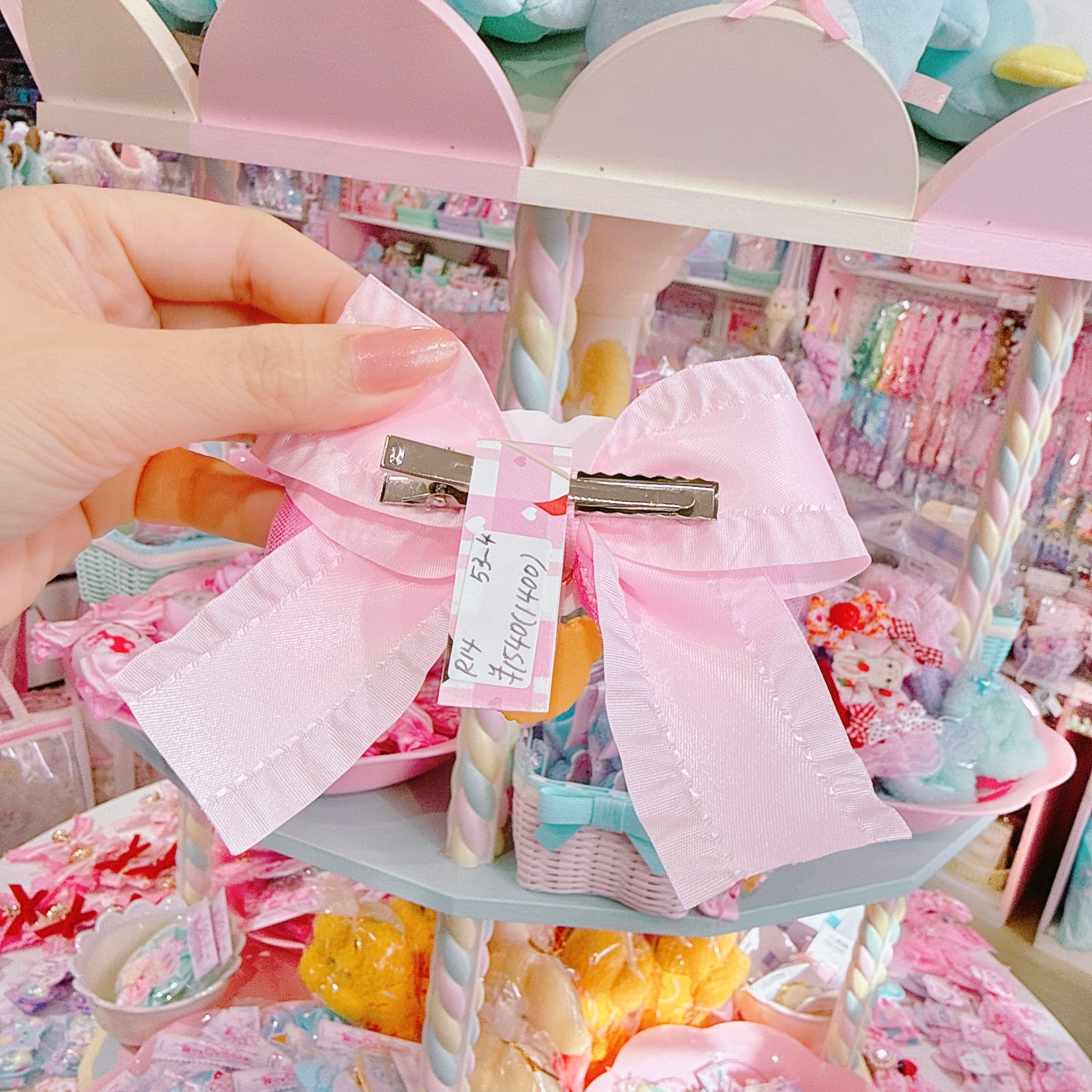 【R14】53-4ポニーリボンヘアクリップ