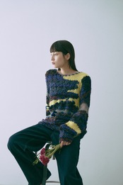 Gradient Mix Hand Intarsia Pullover Knit