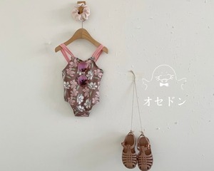 【aladin kids】フラワースイムウエア　ピンク　XS 80~90cm