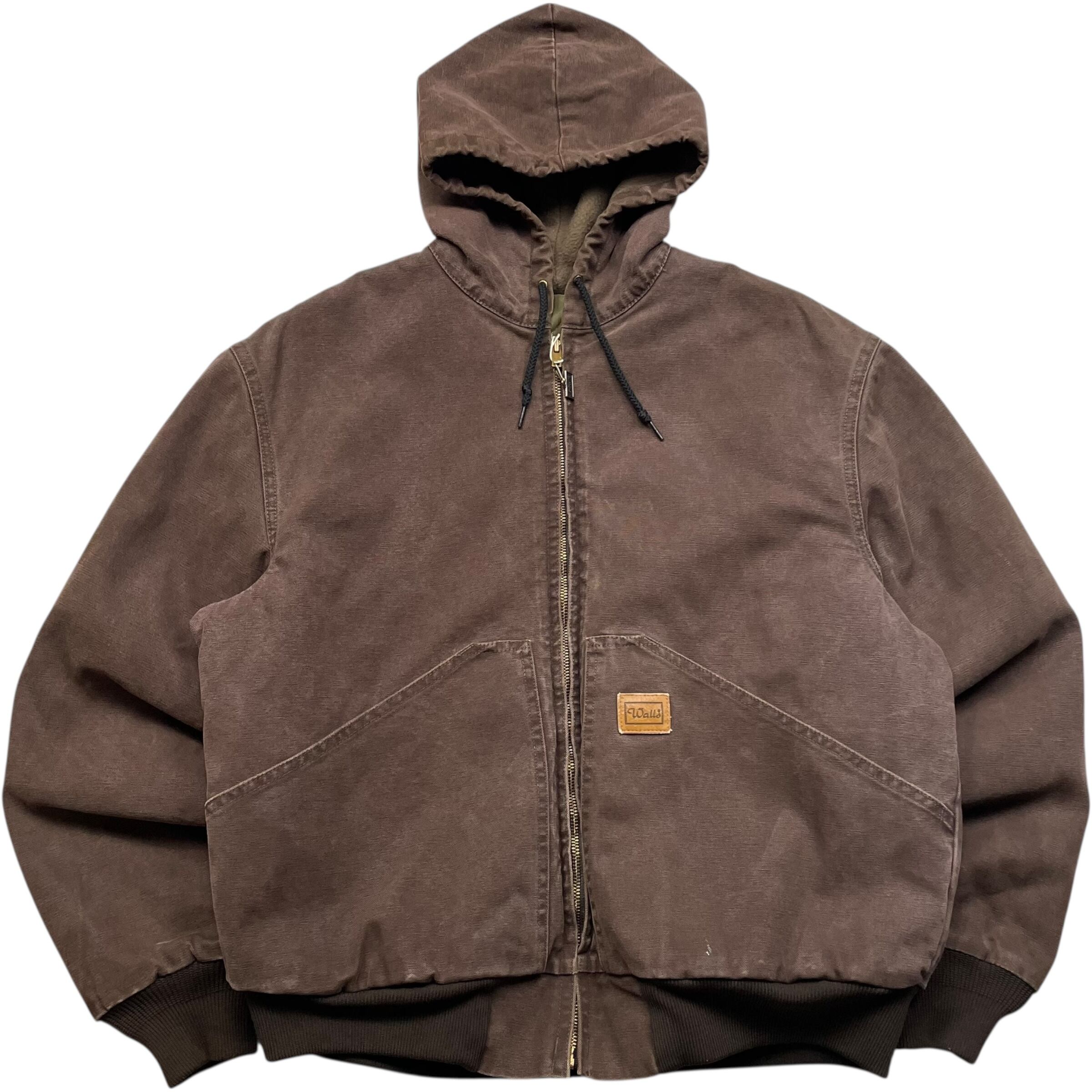《L》Walls ウォールズ ダックジャケット ワークジャケット 裏地キルティング ダークブラウン no.9546