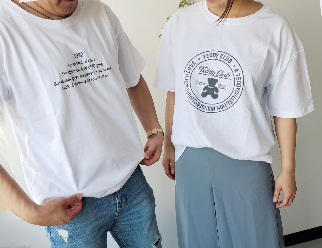 Final Sale Off 即納 送料無料 プリントtシャツ お揃い 綿100 ユニセックス メンズ レーディス Free 女の子 男の子 韓国 新作 春 秋 夏 おしゃれ かわいい きれい やすい 激安 親子お揃い ママリンクコーデ 韓国子供服 キッズ 通園 幼稚園 保育園 小学校