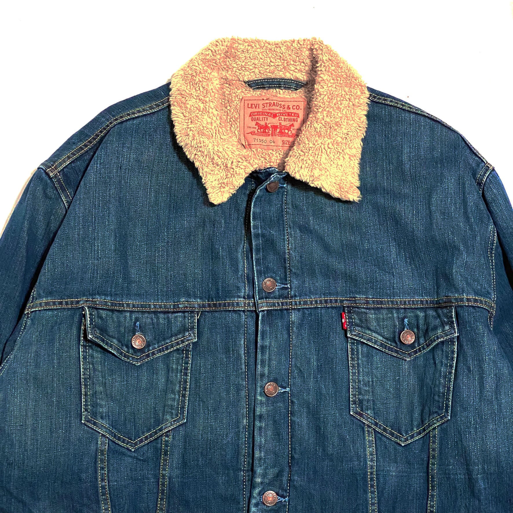 メンズ2XL euro Levi's 71550 04 ユーロリーバイス Gジャン デニムボア