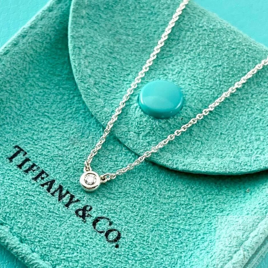 定価124,300円Tiffany バイザヤード ネックレス ダイヤ0.07ct ティファニー 0.07ct ダイヤモンド バイザヤード ネックレス ZJ2fe