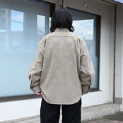 山内(ヤマウチ)、ウォッシュドウールリネンツイル・ツナギパンツ、ウールシャギー・スタンドカラーシャツジャケット