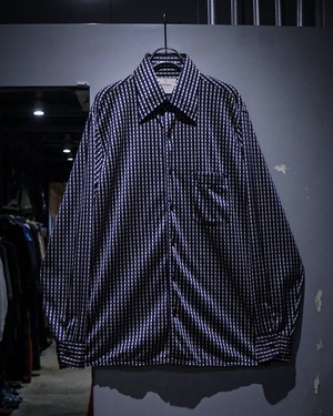 【add (C) vintage】70's "I" Total Pattern Vintage Polyester Shirt