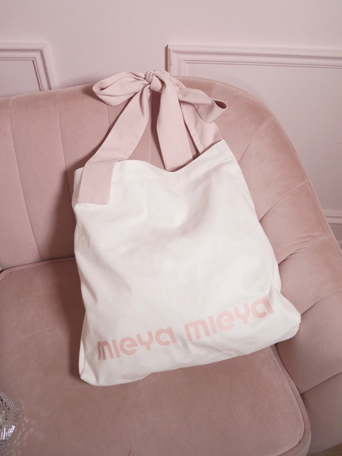 mieya ribbon tote bag -bi color- | mieya mieya