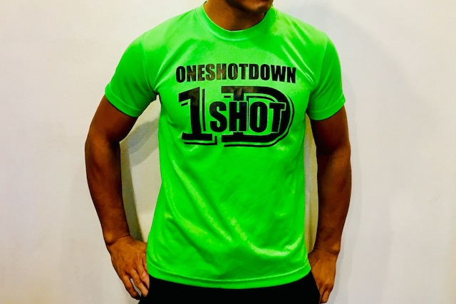 ONESHOTDOWN ネオンカラードライTシャツ