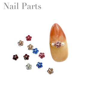 ネイルパーツ ミニフラワー ランダムカラー 10個入り 4mm P-8 nail-parts032