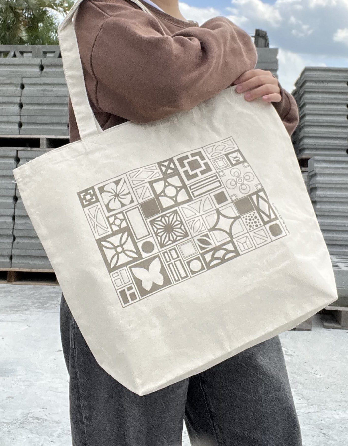 花ブロック】オリジナルトートバッグ Lサイズ 正規品 | Hana-Block Hompo