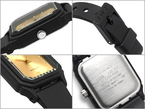 CASIO カシオ チプカシ 腕時計 BASIC ベーシック LQ-142E-9A ゴールド×ブラック レディース
