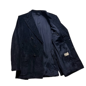 vintage RENOMA navy corduroy double breasted tailored jacket