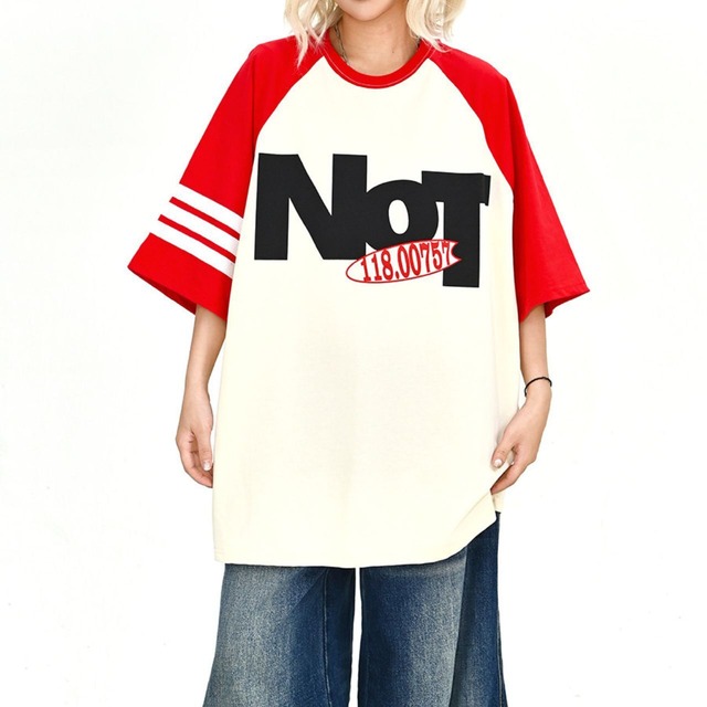ビッグロゴスポーツラインラグランTシャツ 3col   R02205
