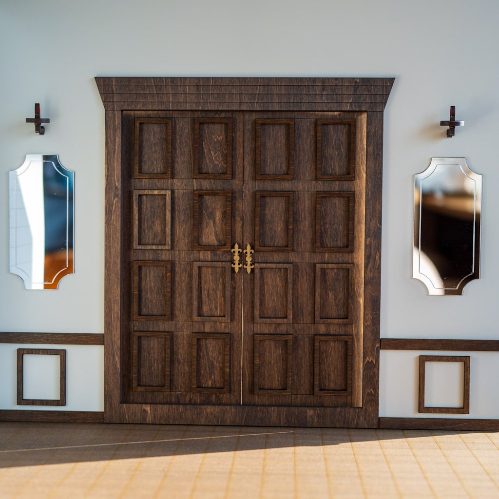 ドールハウス　両開き扉のブラックなお部屋 ドールハウス 両開き扉のブラックなお部屋 ドールハウス 両開き扉の