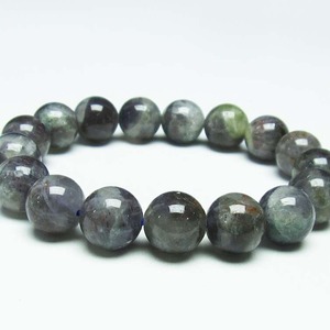 アイオライト ブレスレット 12mm レピドクロサイト入り アイオライトシリカ ブレス 一点物 [M便 1/10] 111-34531