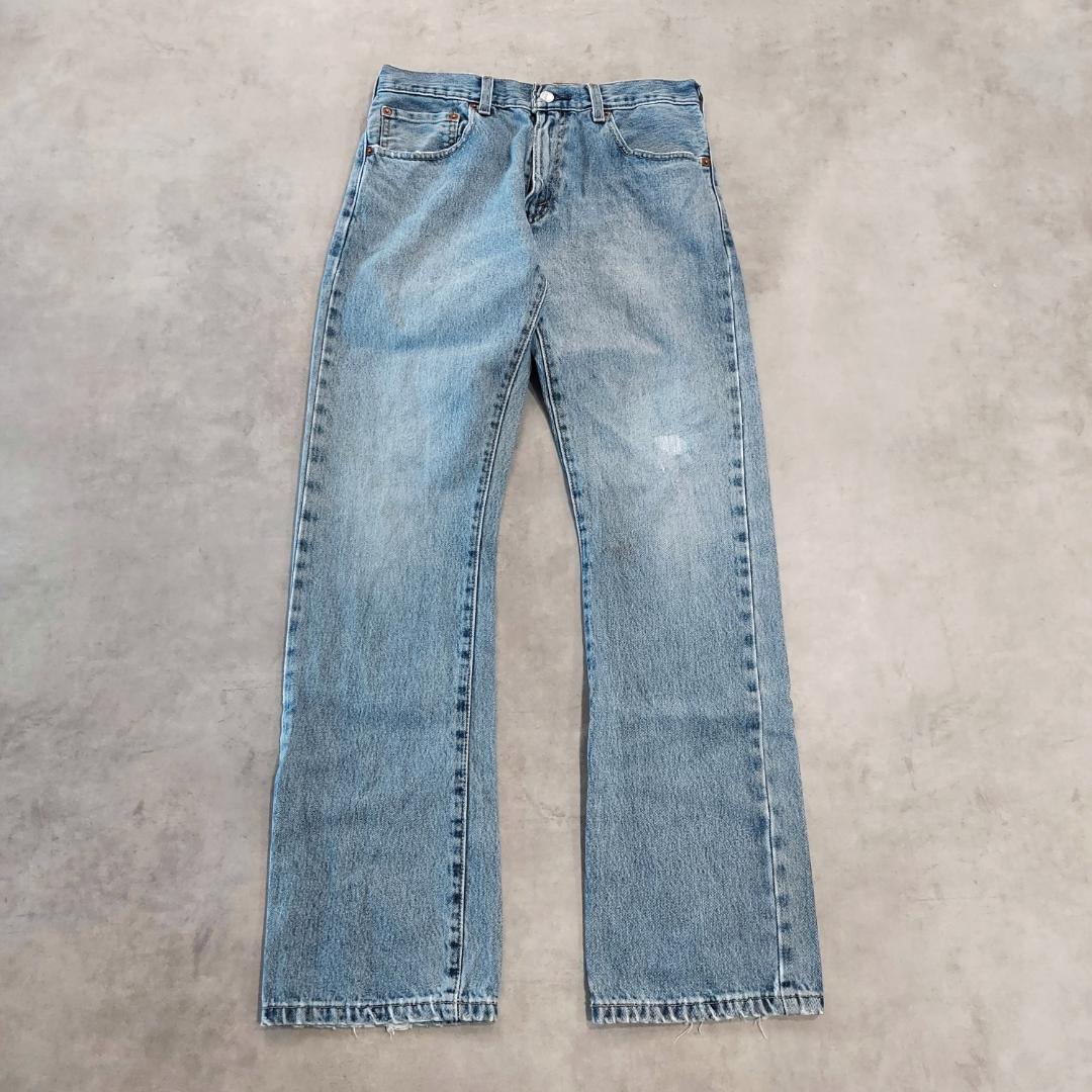 リーバイス517 Levis W31 フレアデニム 青 古着 ブーツ 20076
