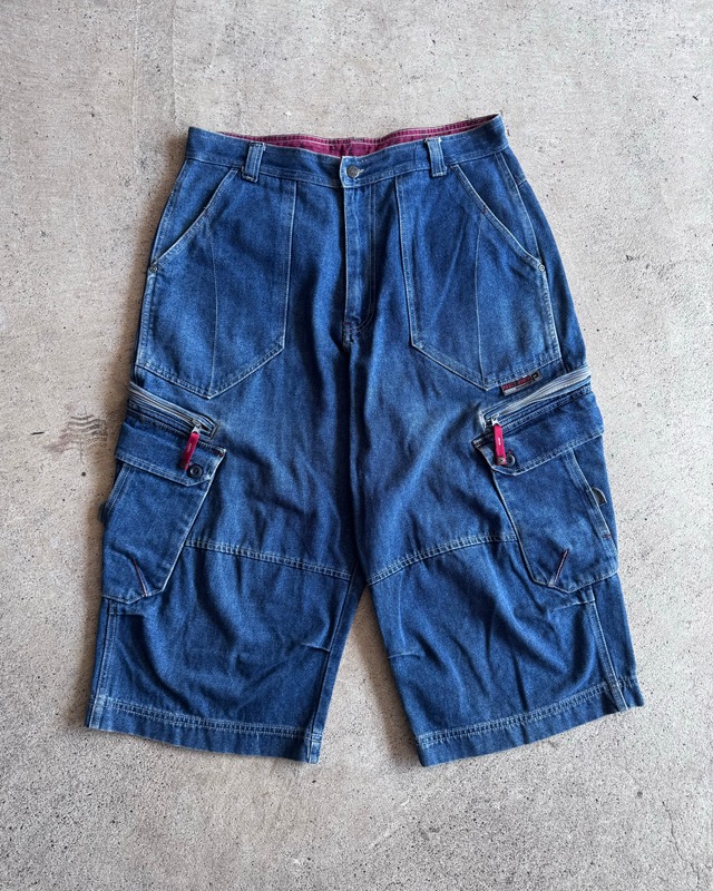 "Pract Denim" 7分丈 Denim Baggy Shorts
