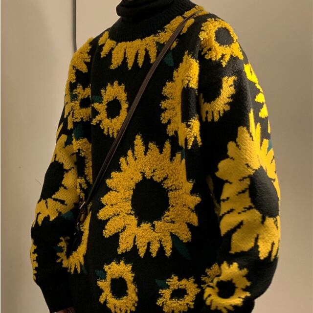 めーたん様プレゼント[TOPVALU]タートルネック カットソー 黄色 花柄 重ね着風 トップス zz-30318_823-1.jpg?1765872626