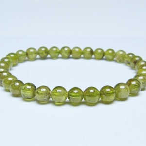 ツァボライト ブレスレット 6mm 一点物 メール便可 111-49822