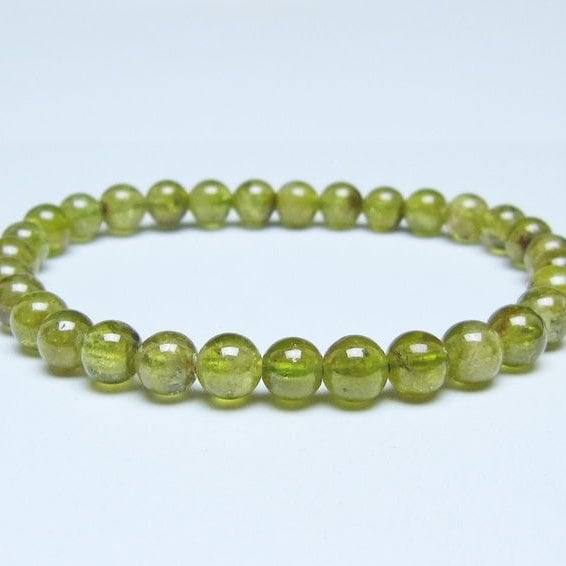 ツァボライト ブレスレット 6mm 一点物 メール便可 111-49822
