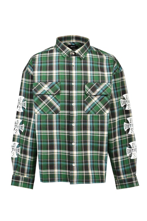 BREATH / southside cross check shirts green