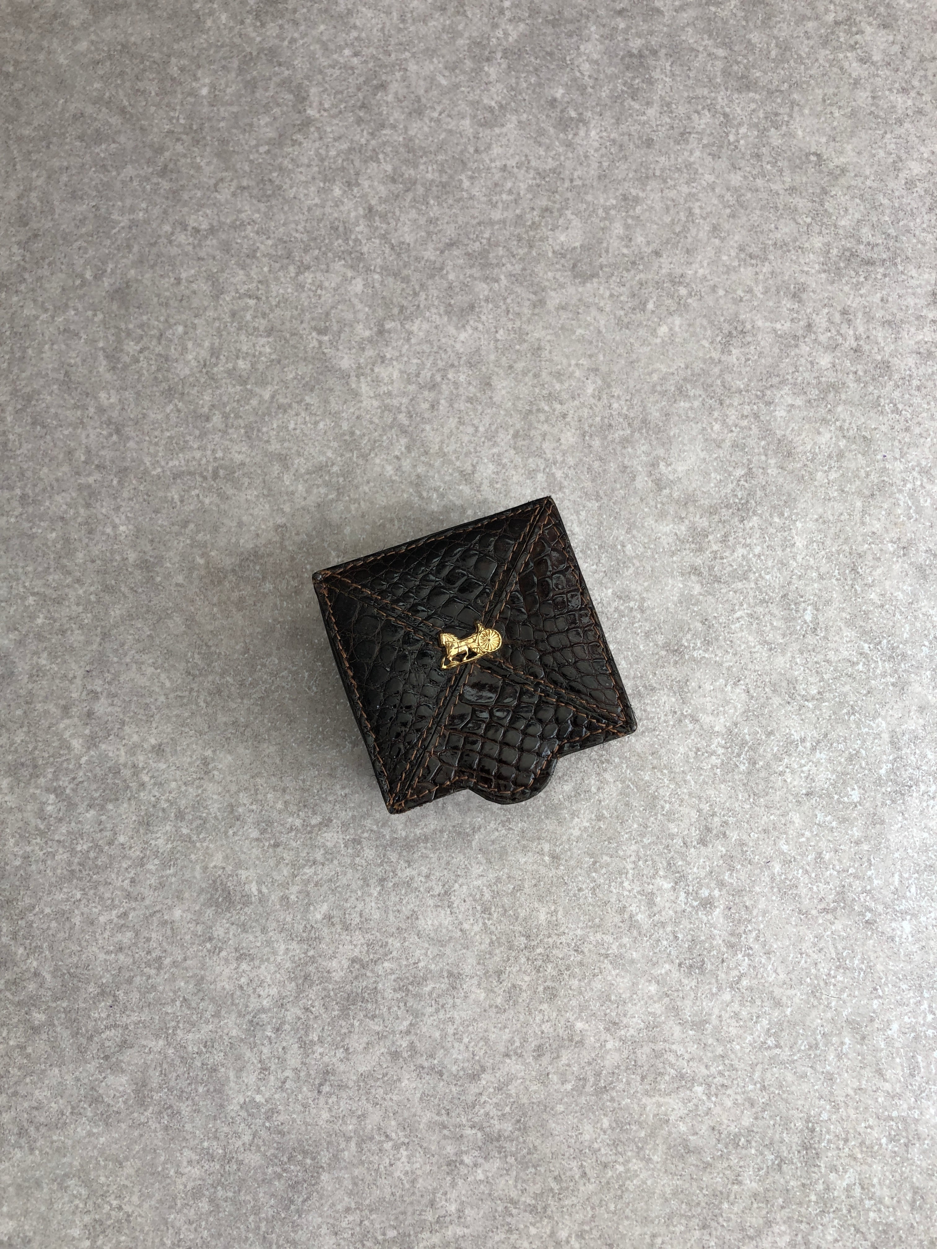 Cartier カルティエ サファイアライン コインケース ブラック レザー