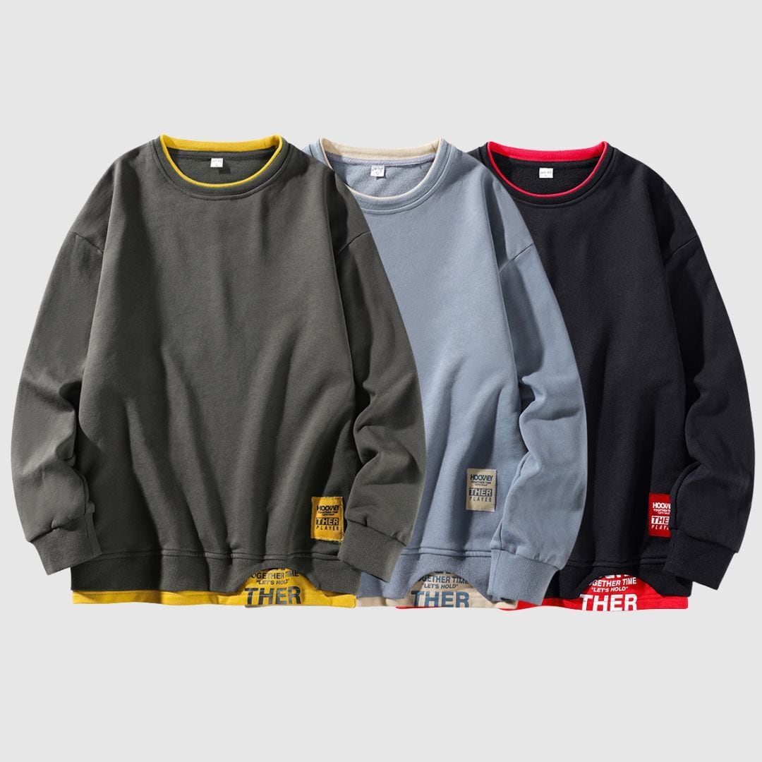 フェイクレイヤードスウェットシャツ H2698