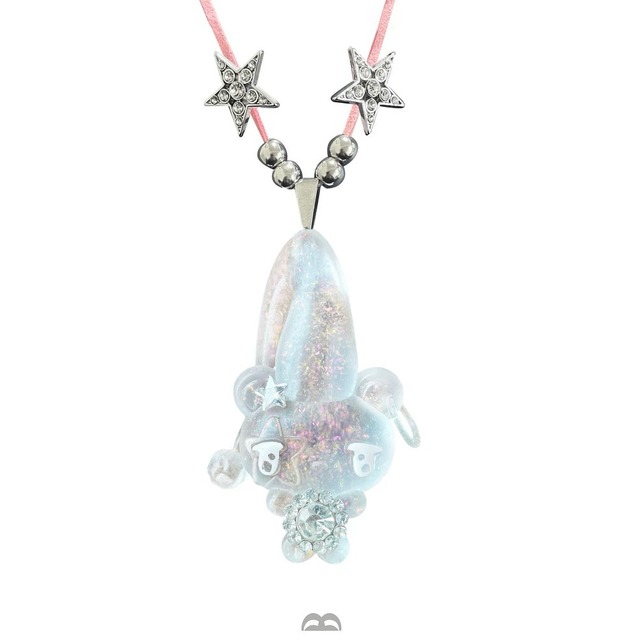[takeabreak] Sleepy Diamond Powder Bear Necklace