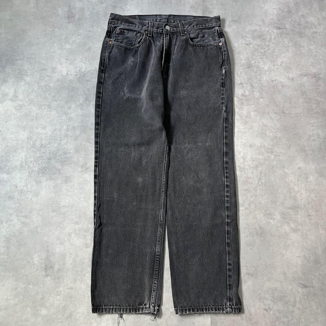リーバイス550 Levis W33 ブラックデニムボトム 黒 古着 16920