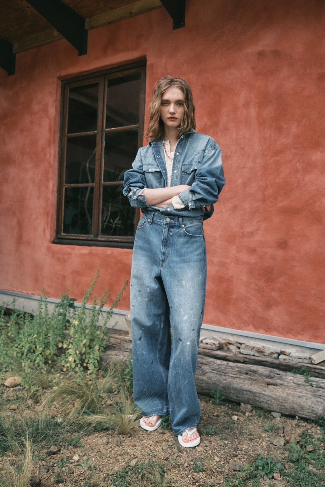 【LEMELANGE】ペンキングデニム　8613502