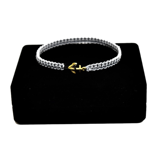 【無料ギフト包装/送料無料/限定】K18 Gold Premium Anchor Bracelet / Anklet Gray【品番 17S2010】
