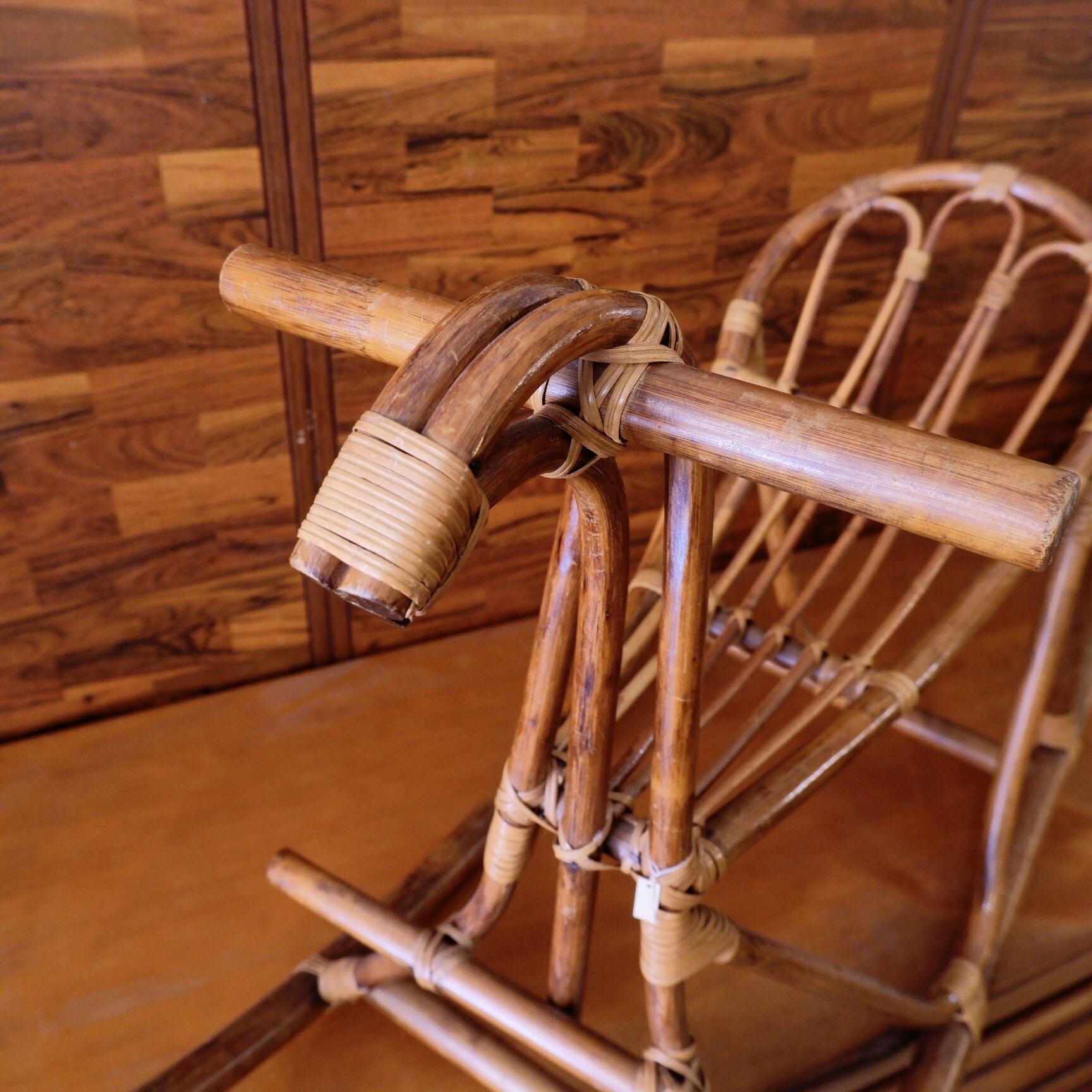 古い木製ロッキングホース 希少古い木の木馬 もくば ロッキングホース