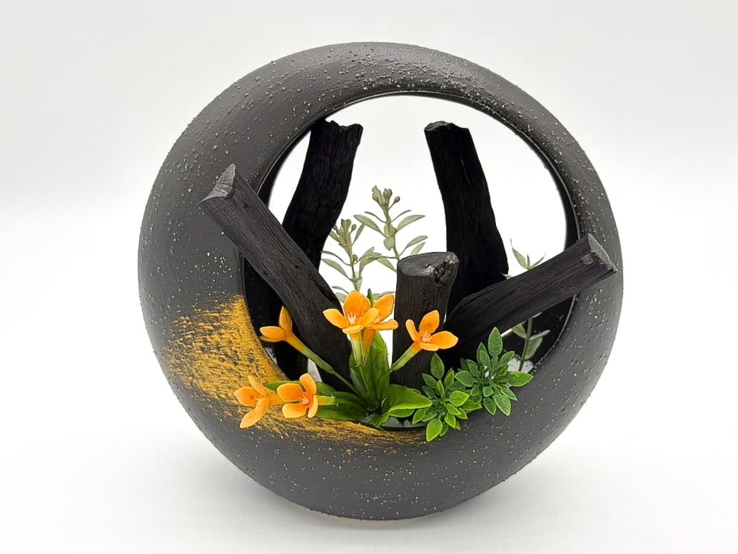 紀州備長炭 インテリア 『月華炭』ミニ Type D 置物 19cm オブジェ 消