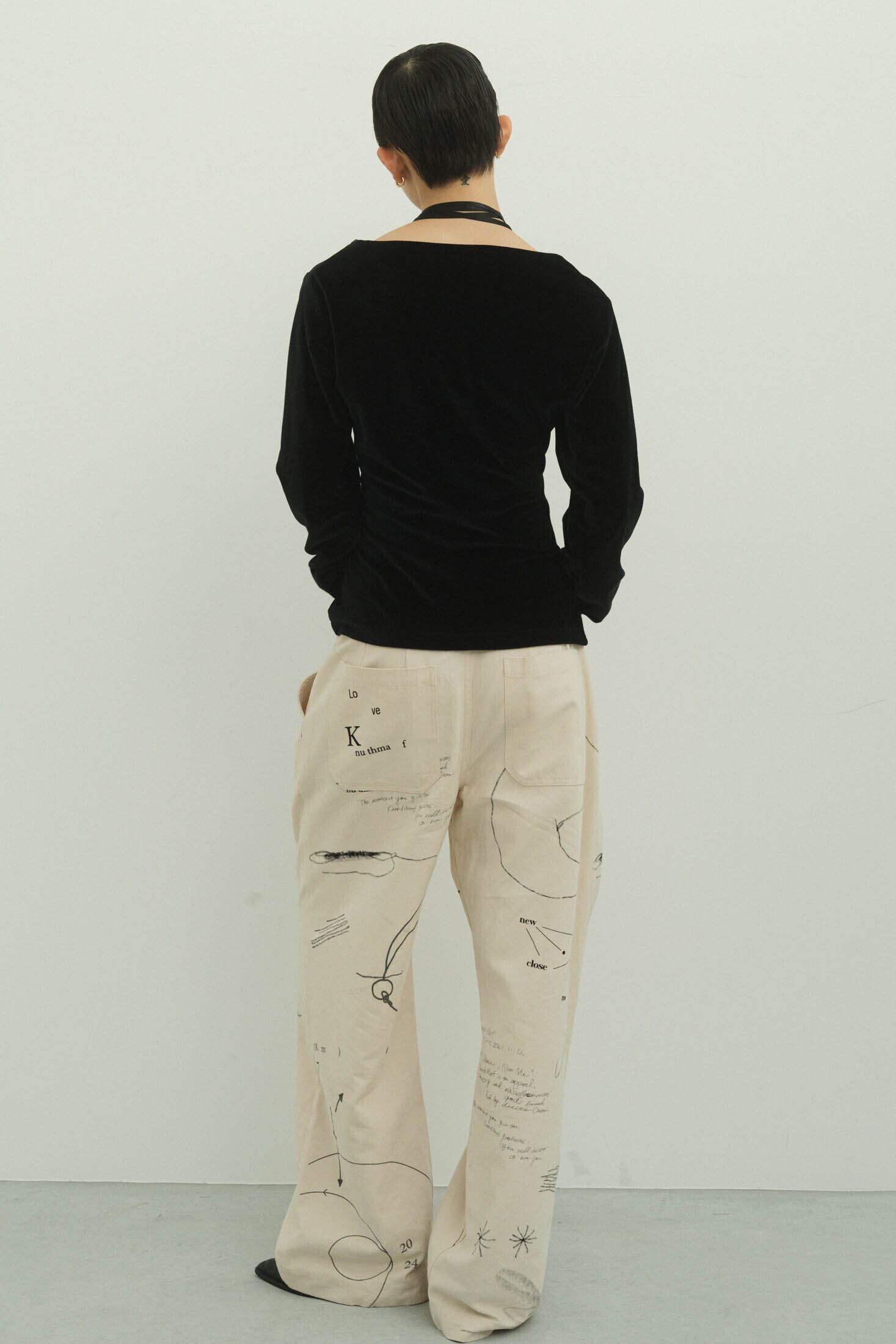 Knuth Marf】graffiti pants(unisex) / ivory | PuKu