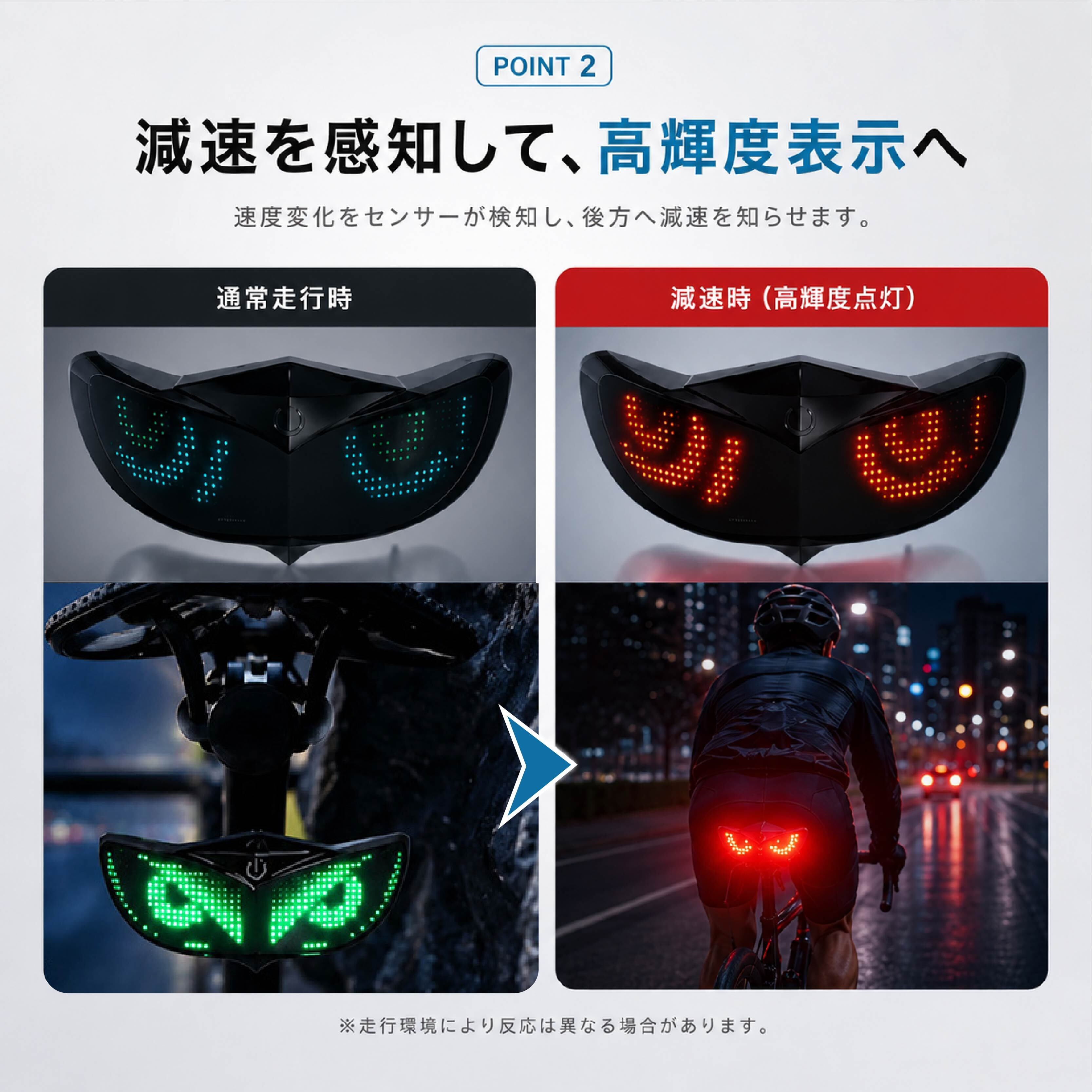 JY 640 . スマートテールライト 自転車 LED テールランプ ブレーキ感知
