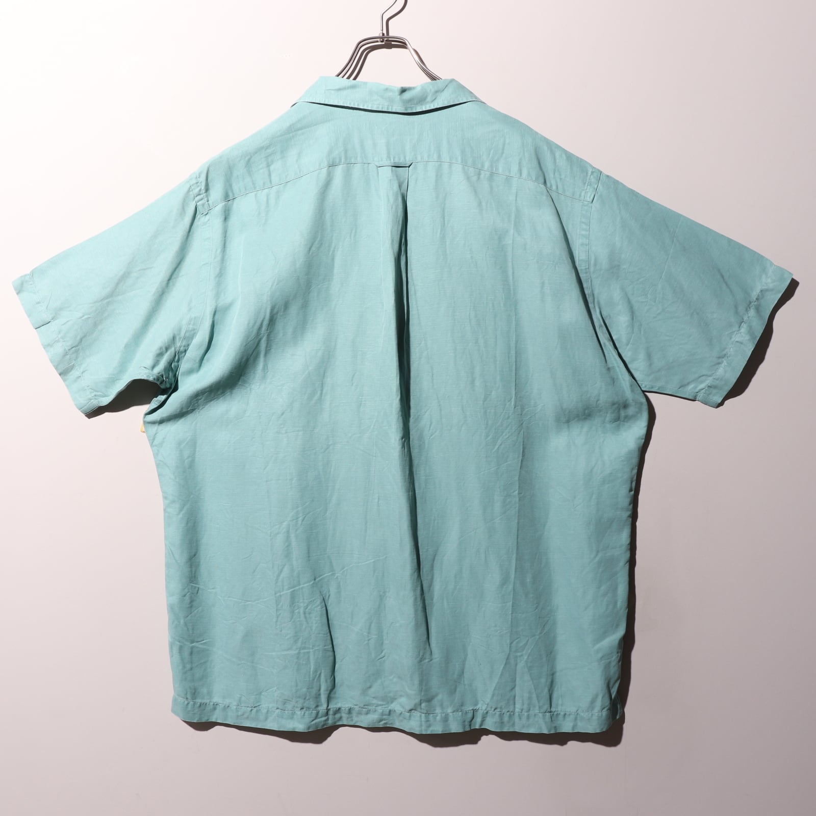 CALDWELL 半袖シャツ XL ミントグリーン 美品 XL ミントグリーン Caldwell シルクリネン ポロラルフ