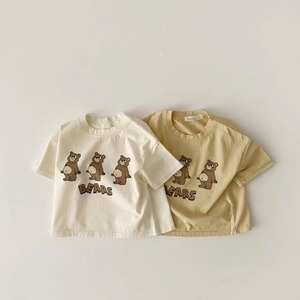 【BABY&KID】夏新作　可愛いクマ柄Ｔシャツ　全2色