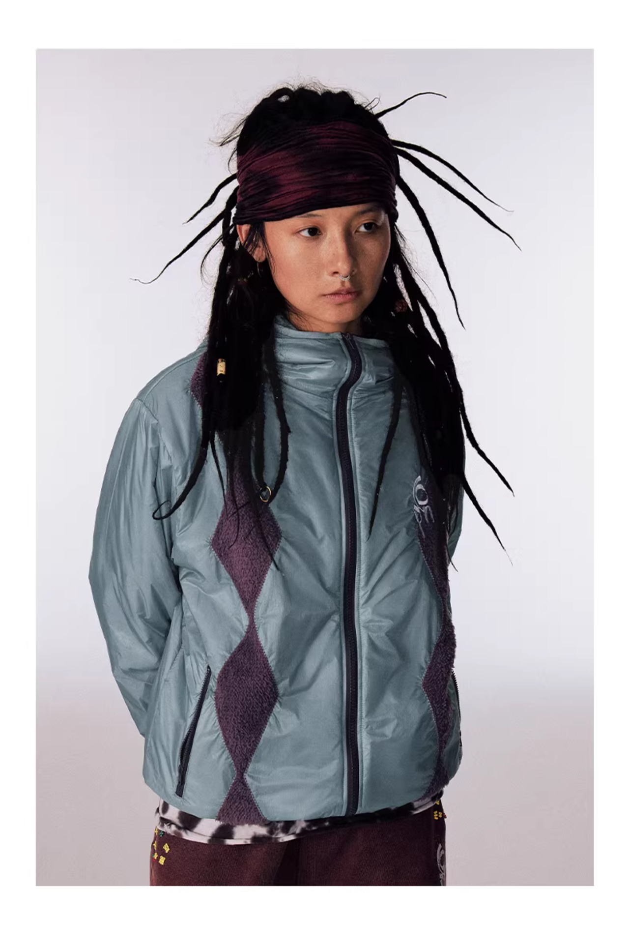 CONP Semi-sheer Diamond Quilted Jacket